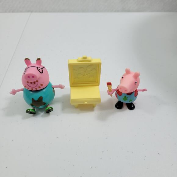 Peppa Pig Painting Together Substituted with Daddy Pig Figure 2.5"  82723-2M3 - Picture 2 of 4